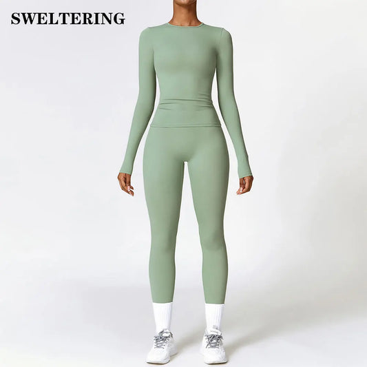 2 Pieces Sportswear Seamless Yoga Set Gym Clothes Sportswear Yoga Suits For Women Fitness Set Tracksuits Sports Bra Gym Leggings